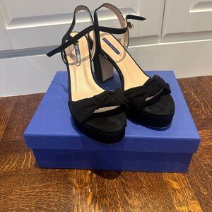 Stuart Weitzman Black knot platform Heels